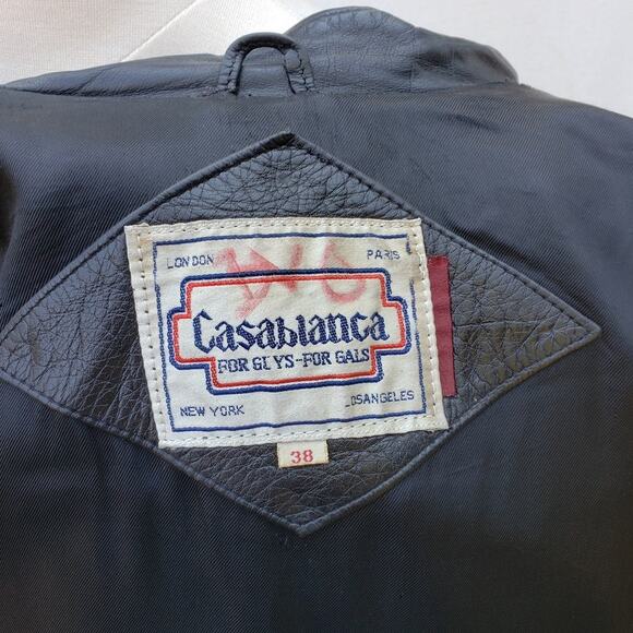 Casablanca Womens Leather Motorcycle Jacket - Picture 8 of 8